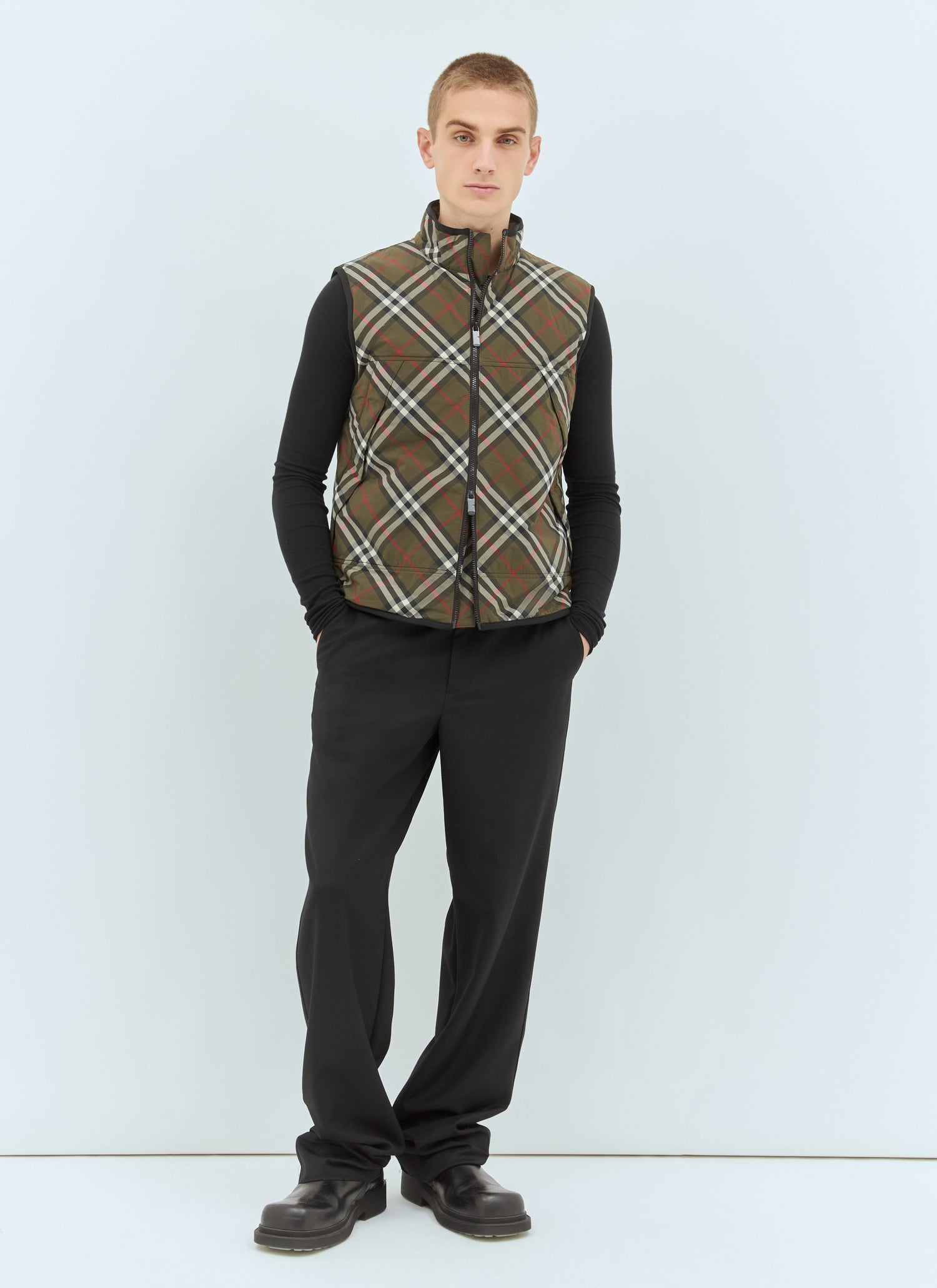 Burberry Men Check Padded Gilet by Luosophy