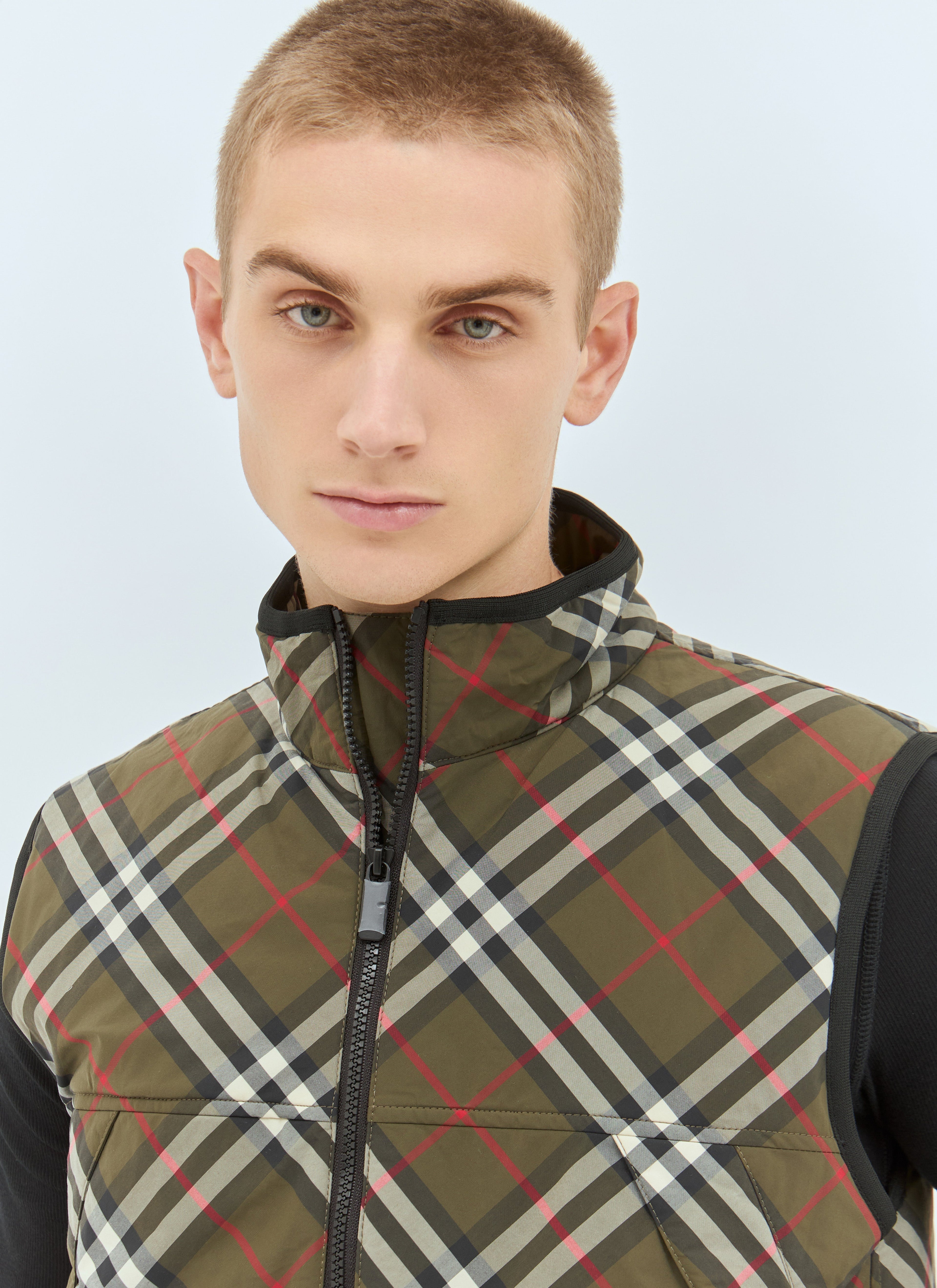 Burberry Men Check Padded Gilet by Luosophy