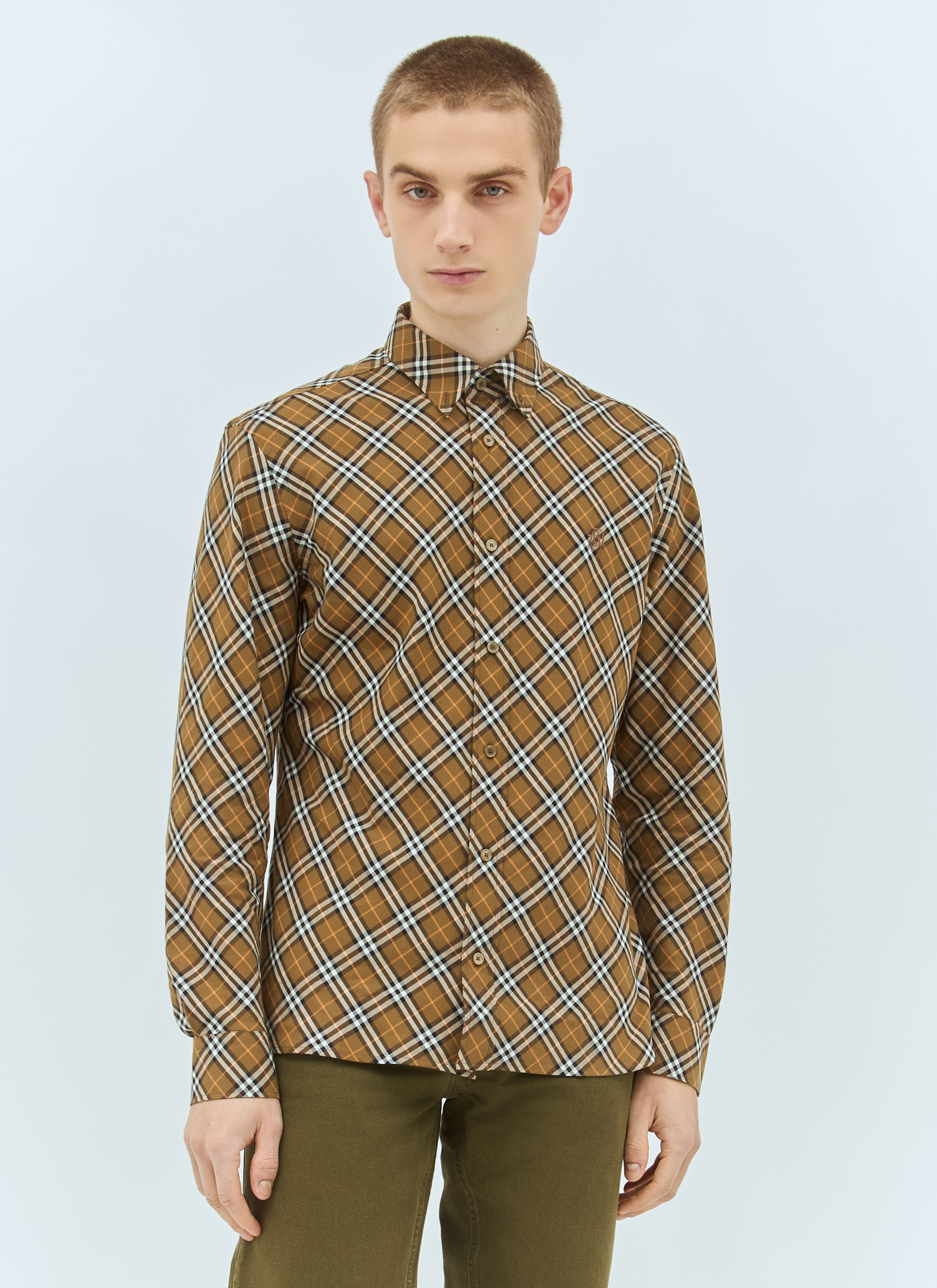 Burberry Men Check Cotton Shirt by Luosophy