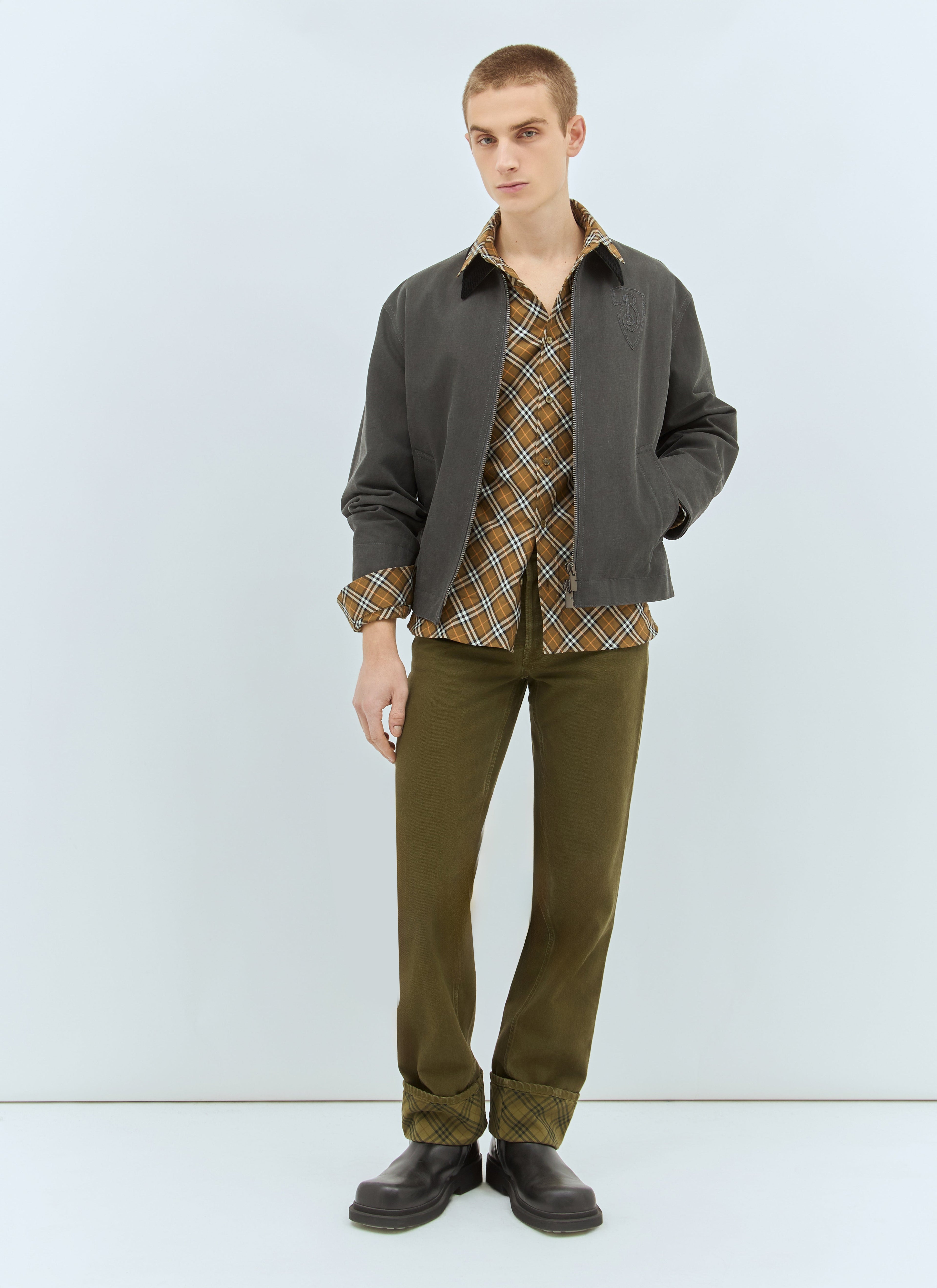 Burberry Men Check Cotton Shirt by Luosophy
