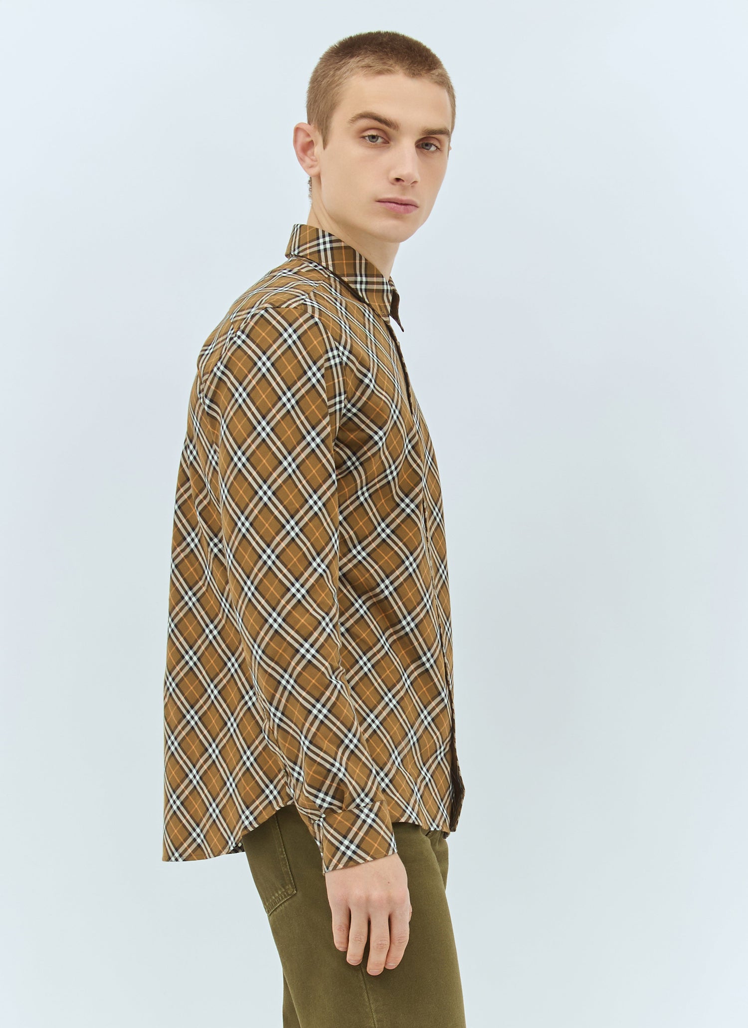 Burberry Men Check Cotton Shirt by Luosophy