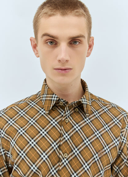 Burberry Men Check Cotton Shirt by Luosophy