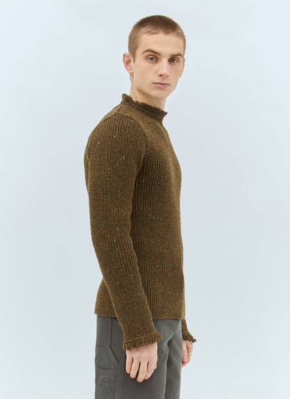 Burberry Men Fringed Wool Sweater by Luosophy