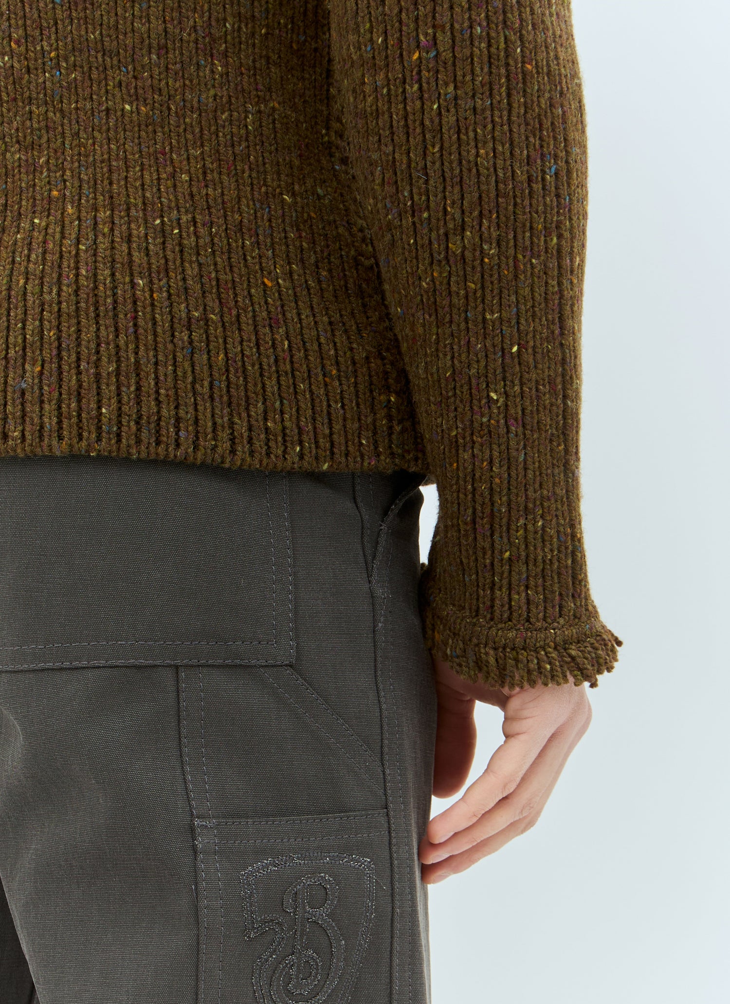 Burberry Men Fringed Wool Sweater by Luosophy