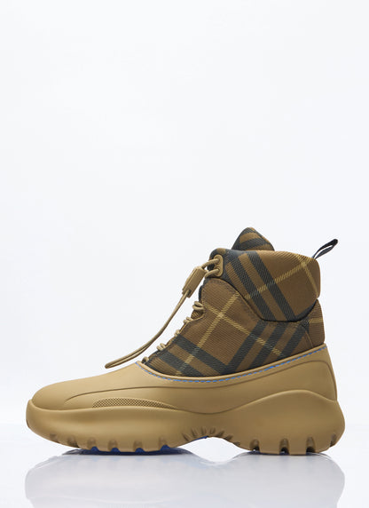 Burberry Men Check Scoot Trek Boots by Luosophy