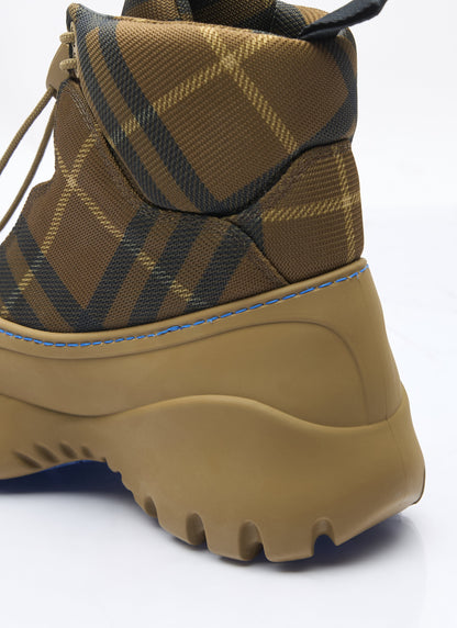 Burberry Men Check Scoot Trek Boots by Luosophy