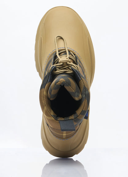 Burberry Men Check Scoot Trek Boots by Luosophy