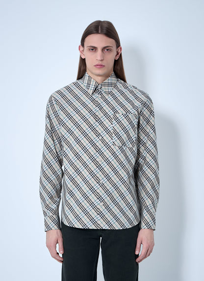 Burberry Men Check Shirt - DestGlow