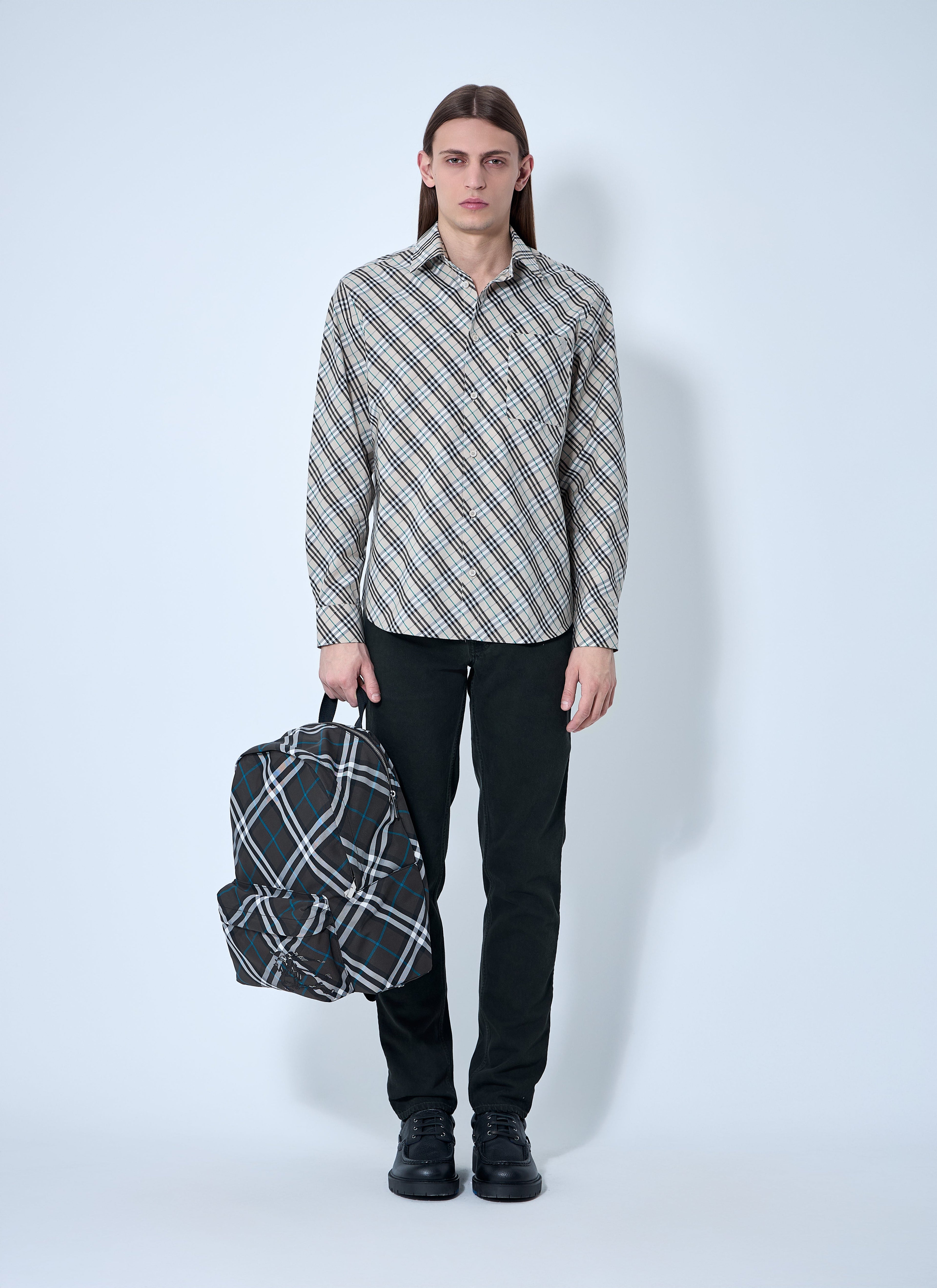 Burberry Men Check Shirt - DestGlow