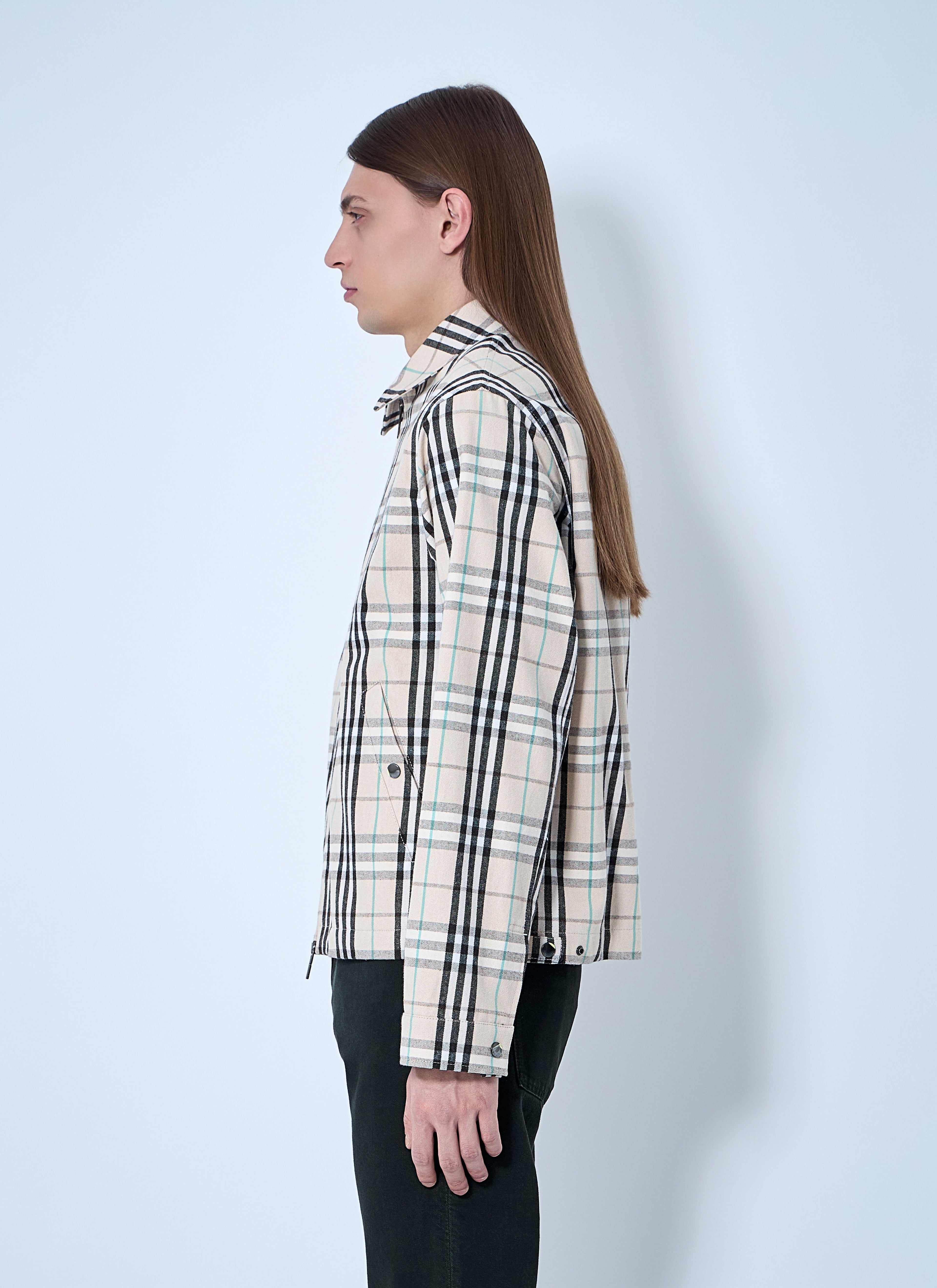 Burberry Men Check Cotton Harrington Jacket by Luosophy