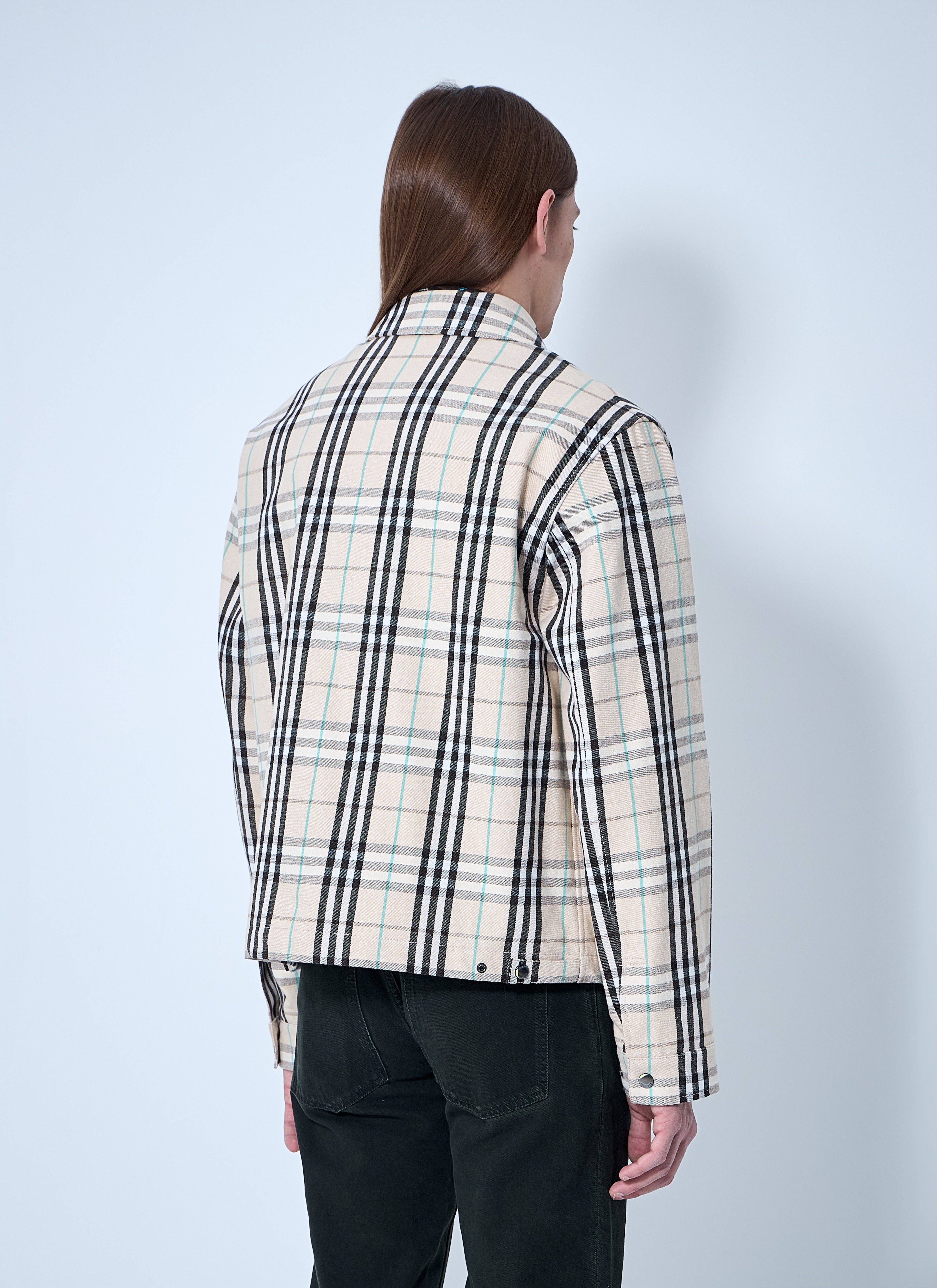 Burberry Men Check Cotton Harrington Jacket by Luosophy