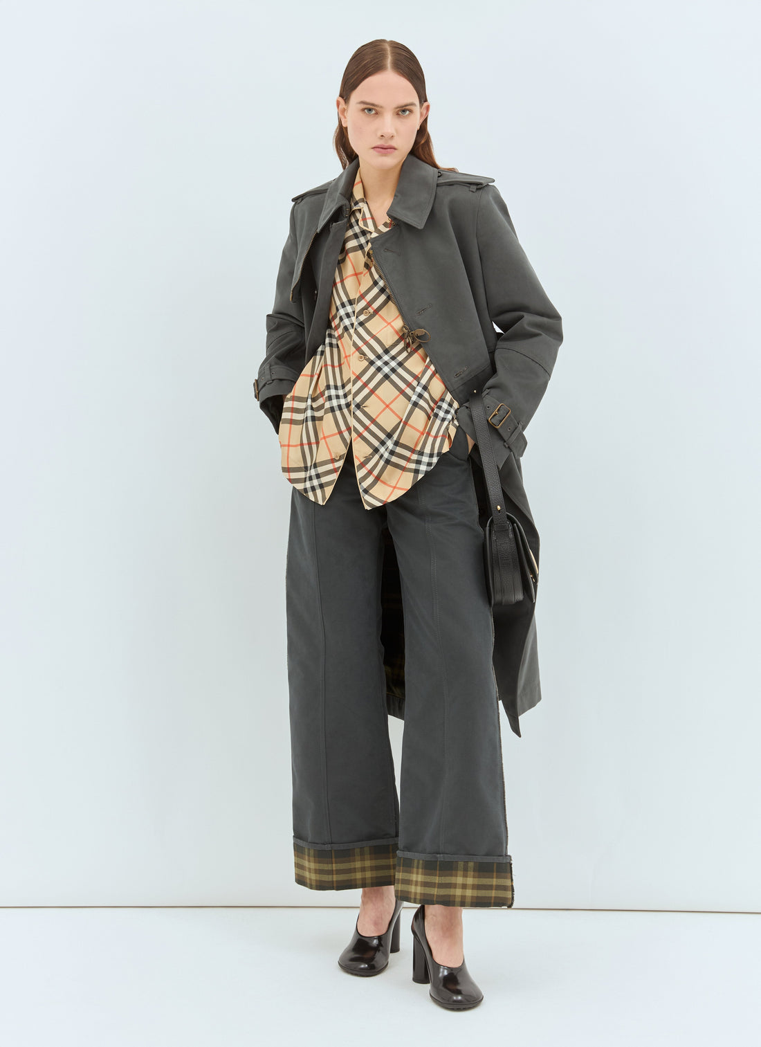Burberry Women Check Silk Pyjama Shirt by Luosophy