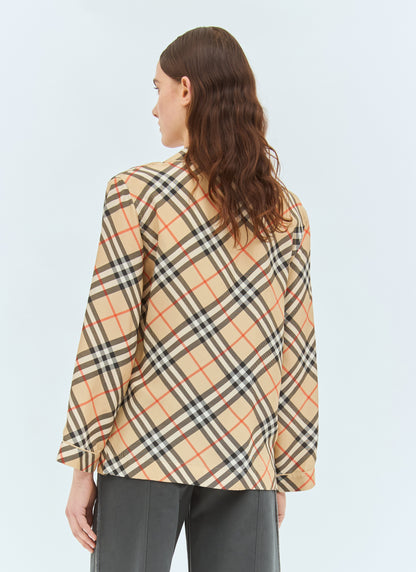 Burberry Women Check Silk Pyjama Shirt by Luosophy