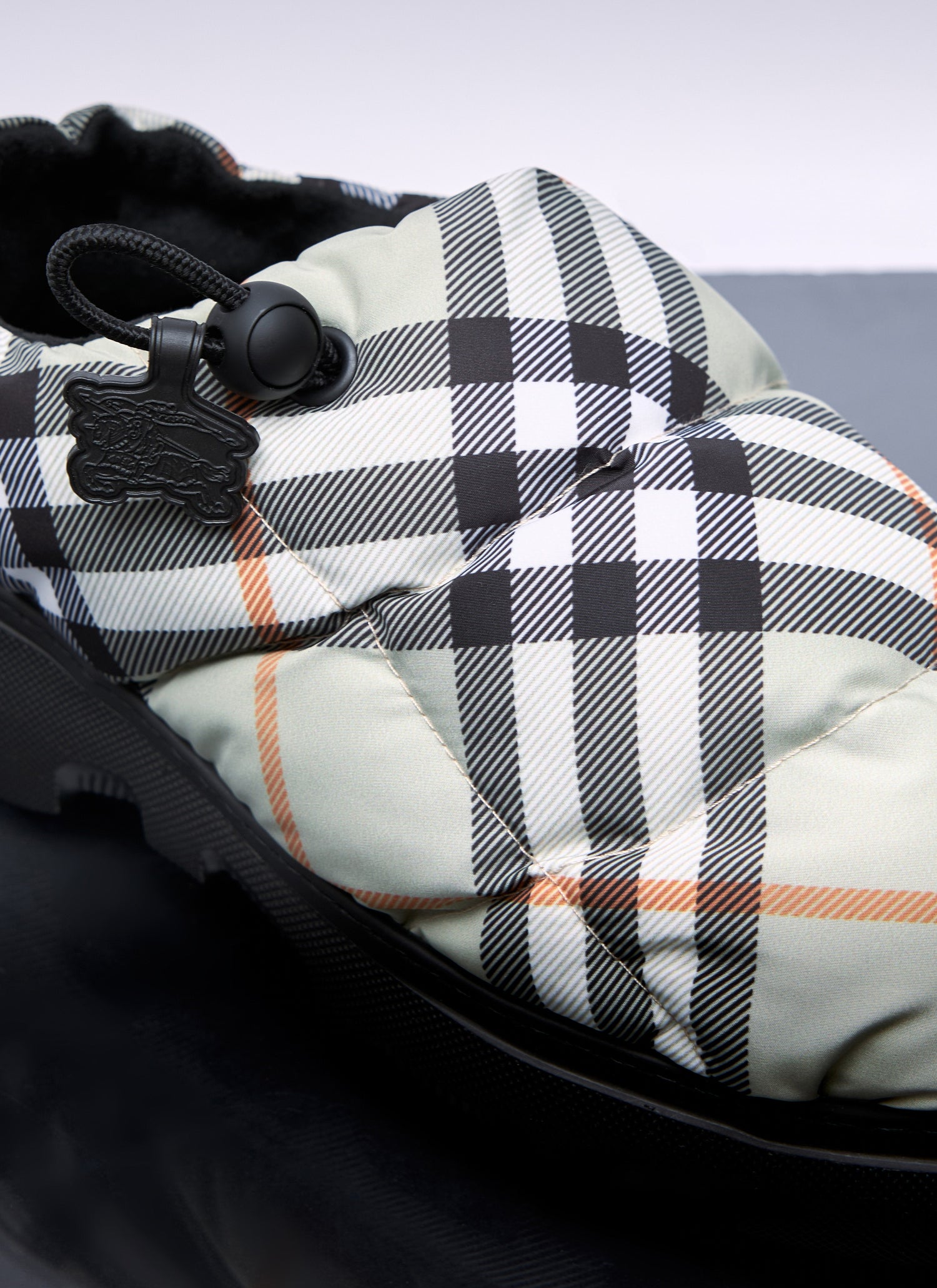Burberry Women Check Nylon-Blend Pillow Mule by Luosophy