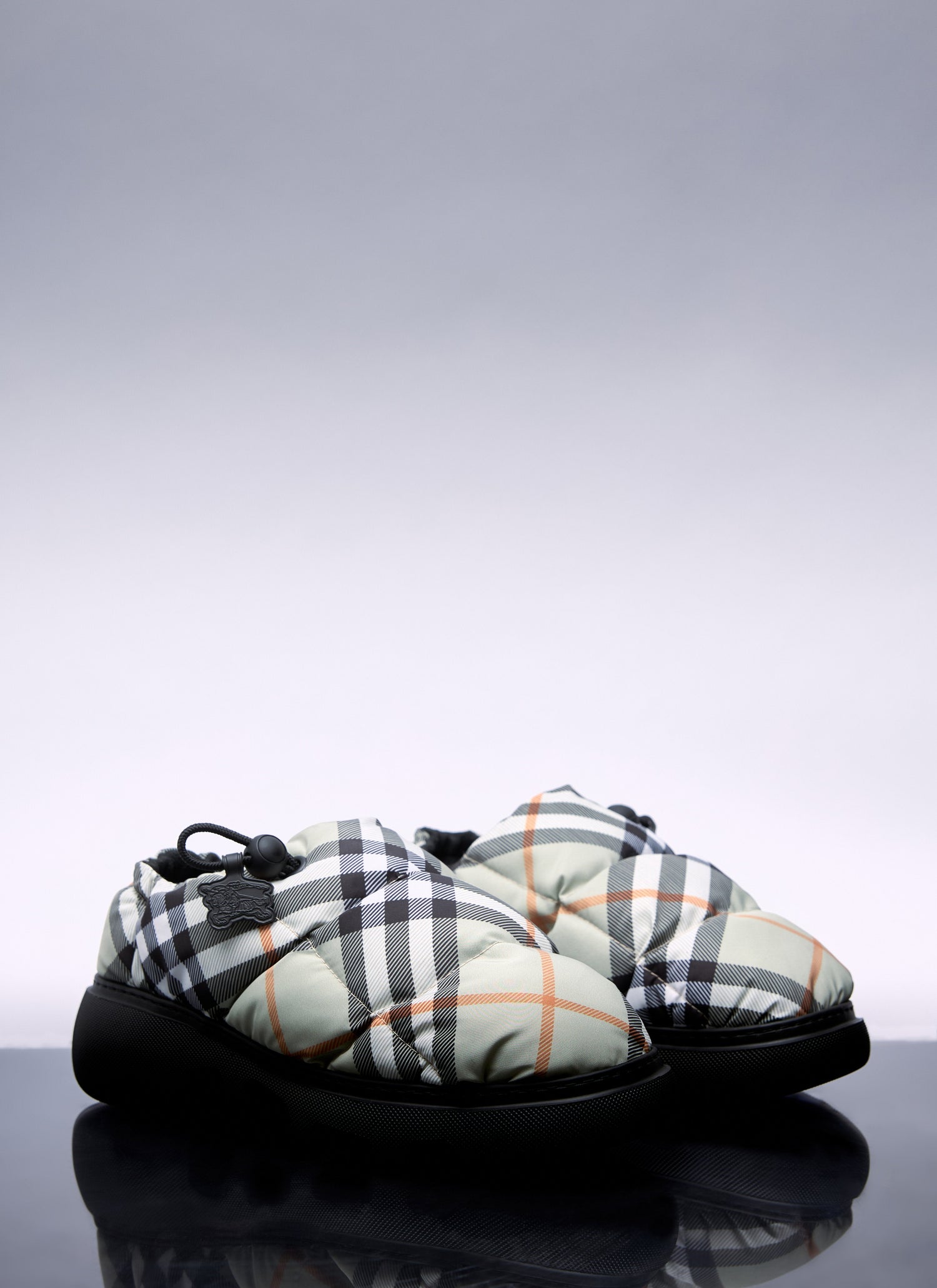 Burberry Women Check Nylon-Blend Pillow Mule by Luosophy