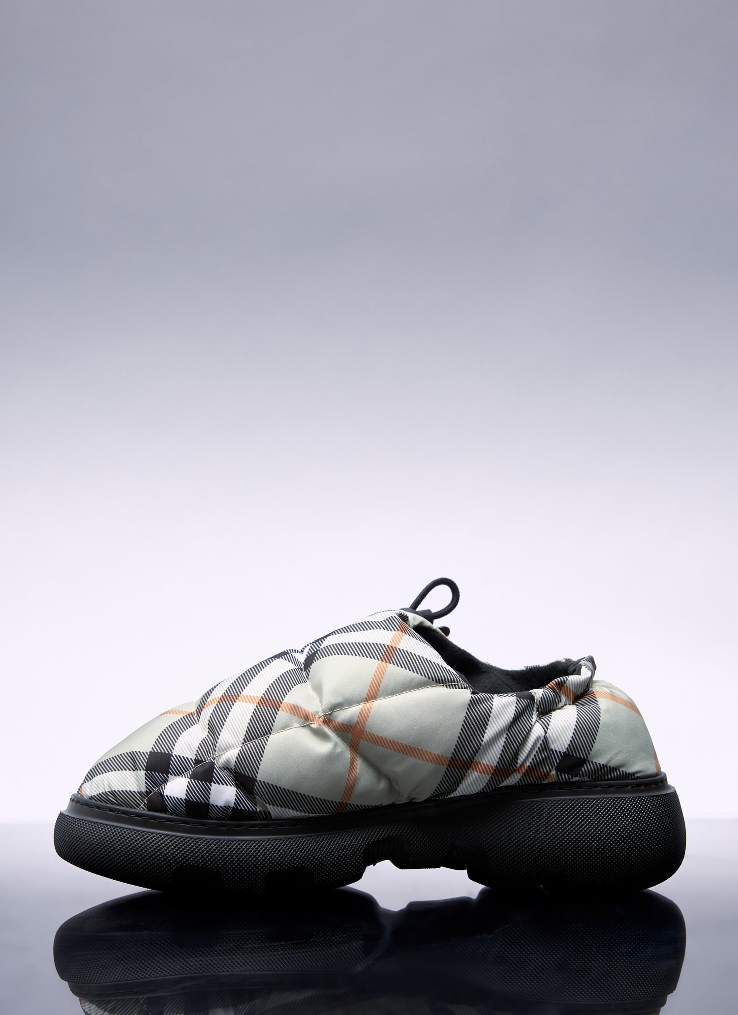 Burberry Women Check Nylon-Blend Pillow Mule by Luosophy