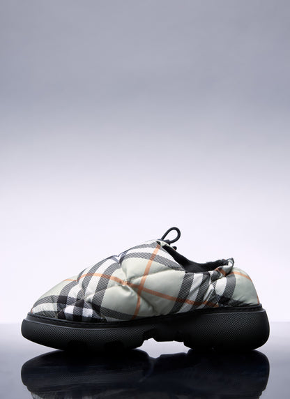 Burberry Women Check Nylon-Blend Pillow Mule by Luosophy