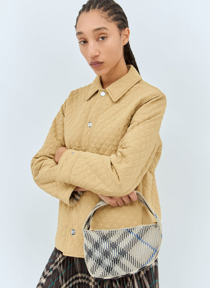 Burberry Women Check Mini Knitted Shoulder Bag by Luosophy