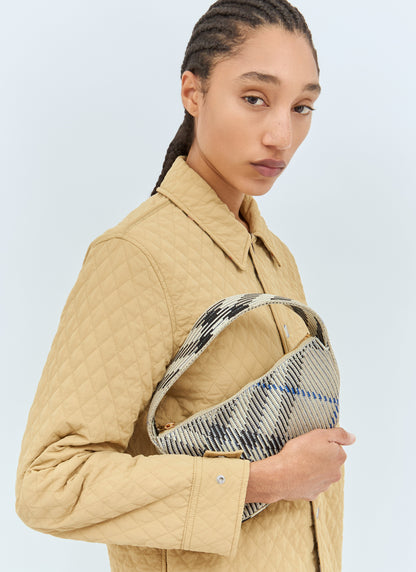 Burberry Women Check Mini Knitted Shoulder Bag by Luosophy