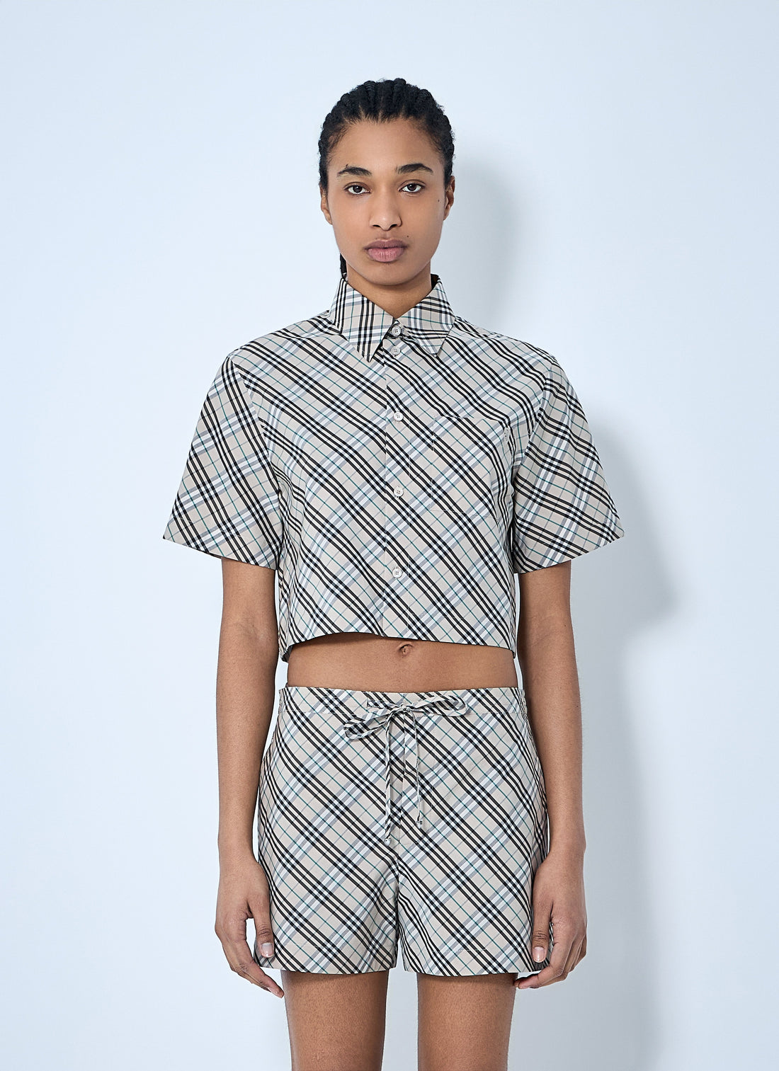 Burberry Women Crop Check Shirt by Luosophy