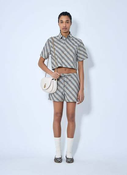 Burberry Women Crop Check Shirt by Luosophy