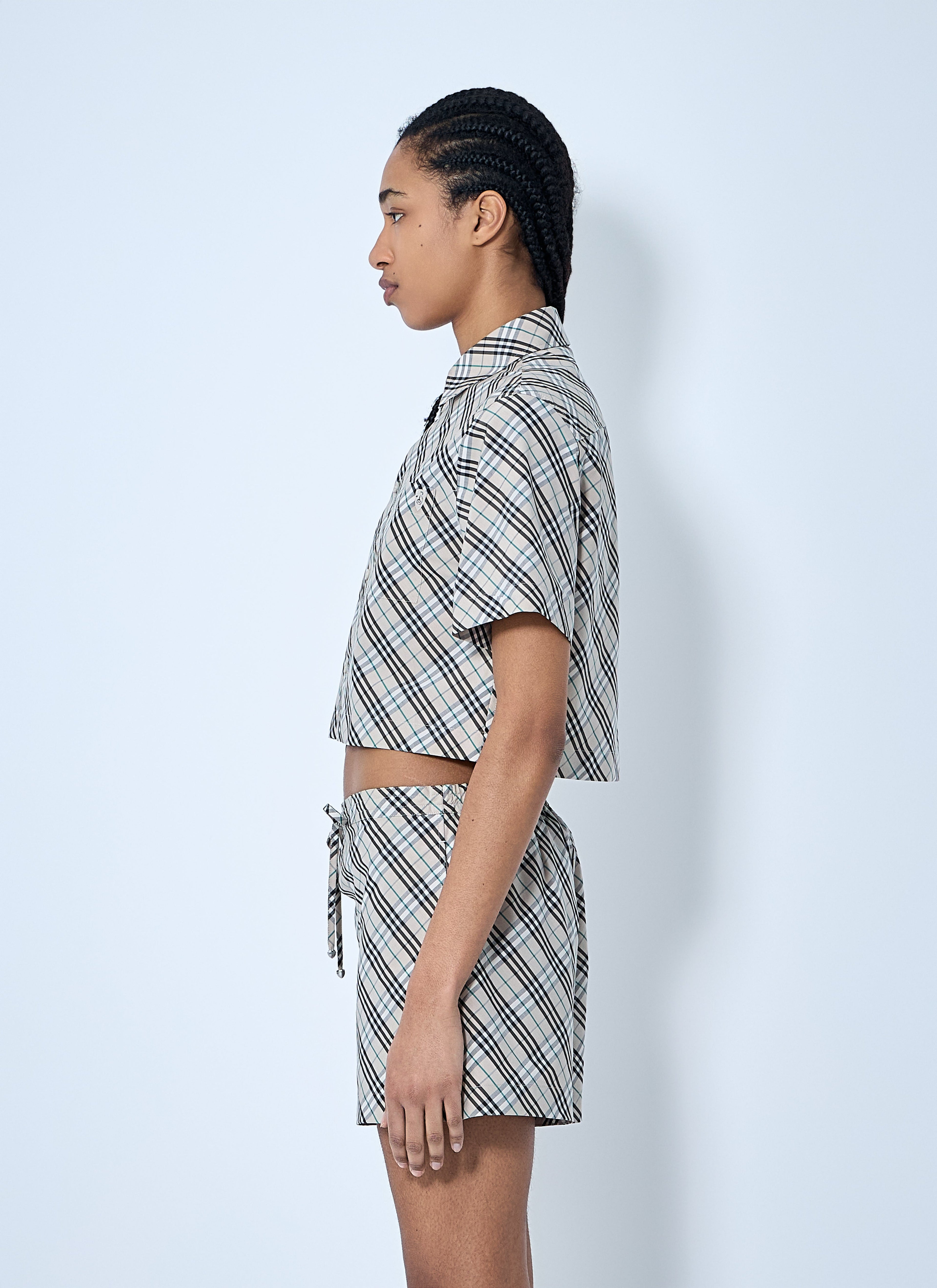 Burberry Women Crop Check Shirt by Luosophy