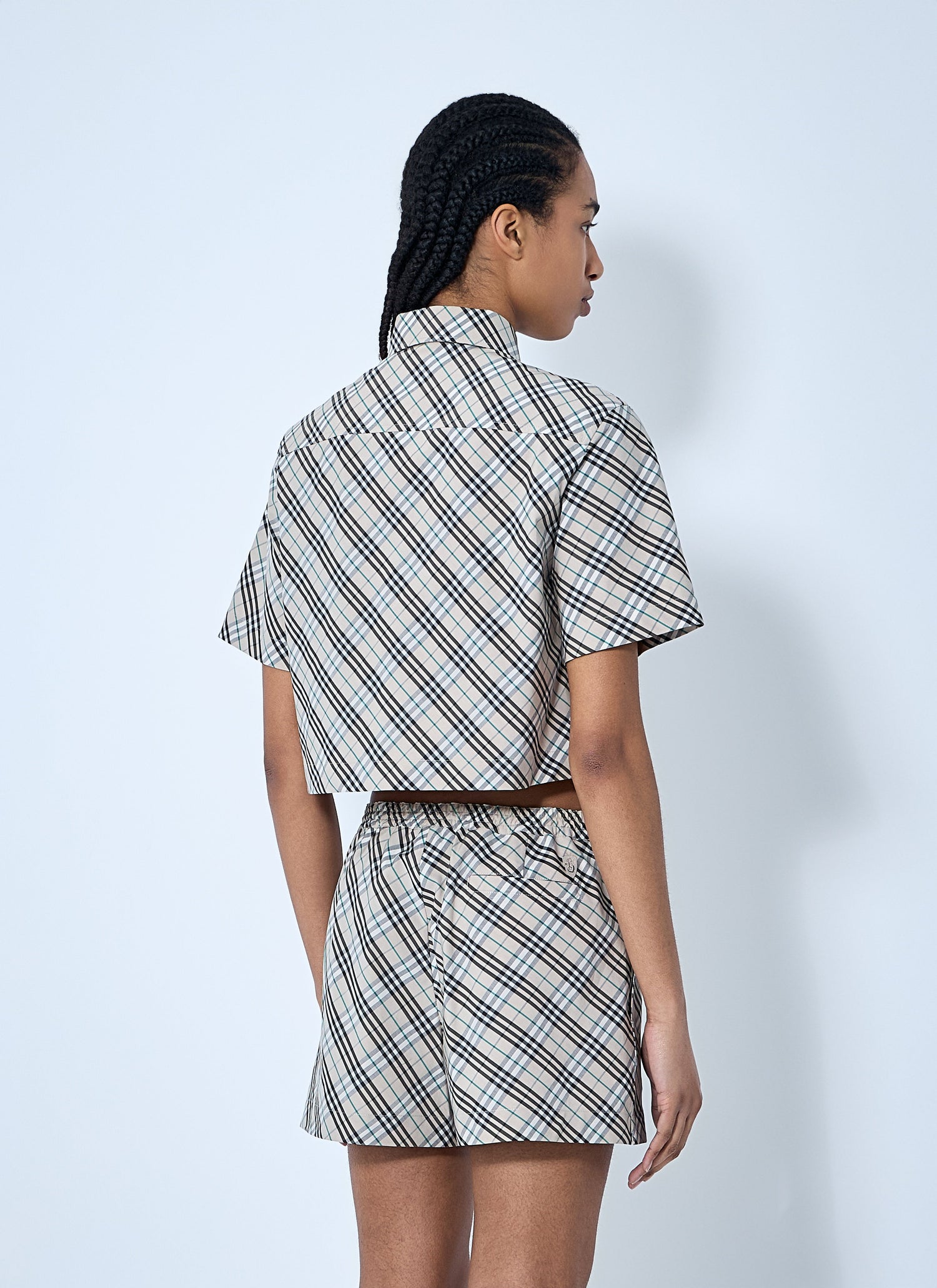 Burberry Women Crop Check Shirt by Luosophy