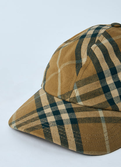 Burberry Men Check Cotton Baseball Cap by Luosophy