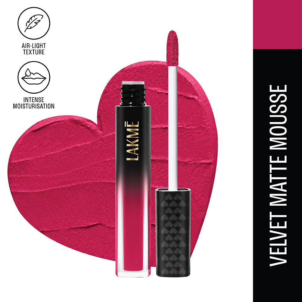 Lakme Xtraordin-Airy Velvet Matte Lip Mousse - Right Swipe Pink