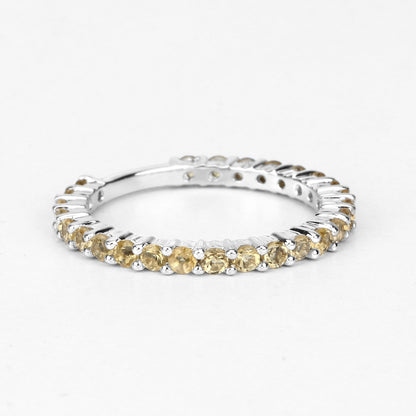 0.81 Carat Genuine Citrine .925 Sterling Silver Ring  DestGlow