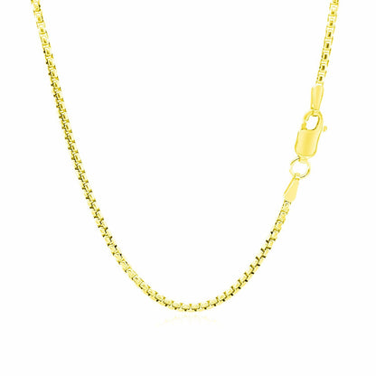 14k Yellow Gold Round Box Chain 1.7mm by Bids.com