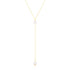 14k Yellow Gold Lariat Necklace with Pearls by Bids.com