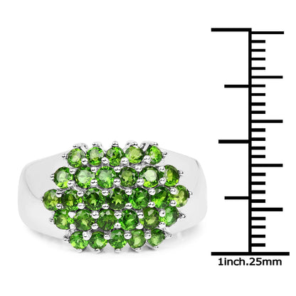 1.93 Carat Genuine Chrome Diopside .925 Sterling Silver Ring by Bids.com