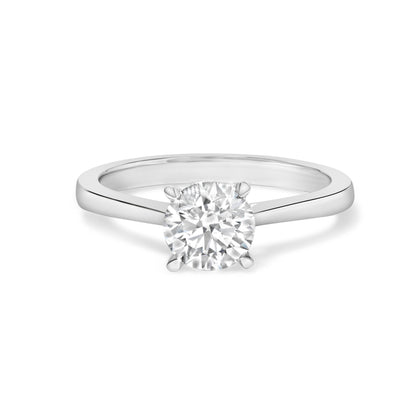 14K White Gold 1.0 Cttw Round Lab Grown Diamond Eagle Claw 4-Prong Set Solitaire Engagement Ring (F-G Color, VS2-SI1 Clarity) - Ring Size 7 by Bids.com