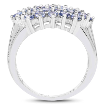 2.03 Carat Genuine Tanzanite .925 Sterling Silver Ring by Bids.com