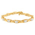 14K Yellow Gold Princess Cut Diamond Chain Link Bracelet (1.00 cttw, H-I Color, SI1-SI2 Clarity) by Bids.com