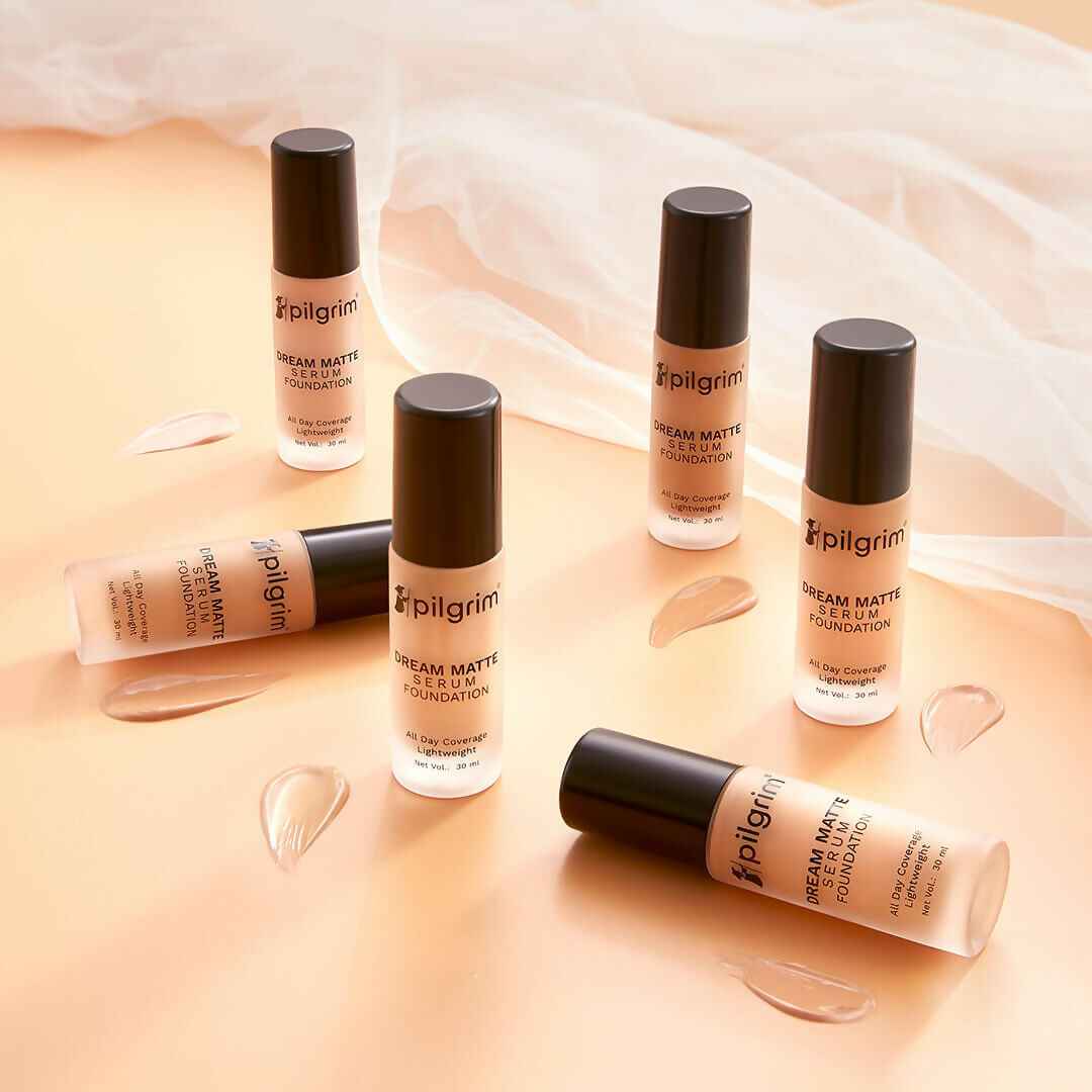 Pilgrim Dream Matte Serum Foundation With Matte &amp; Poreless All Day Coverage Lightweight - Warm Sand