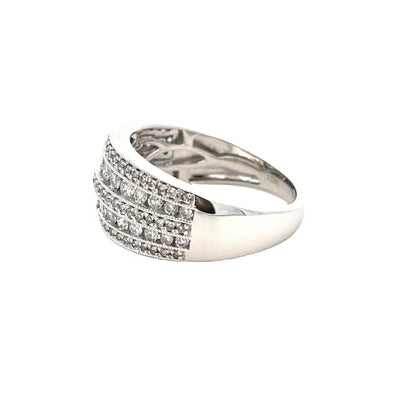1.00ct Diamond Wedding Band Ring 10KT White Gold by Bids.com