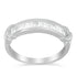 .925 Sterling Silver 1/2 Cttw Baguette Cut Diamond Channel Set X-Station Wedding Ring (H-I Color, I1-I2 Clarity) - Size 6-1/2 by Bids.com