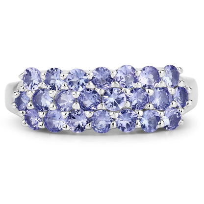 1.54 Carat Genuine Tanzanite .925 Sterling Silver Ring by Bids.com