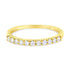 IGI Certified 1/4 Cttw Diamond 10K Yellow Gold Prong Set Fluted Band Style Ring (I-J Color, I2-I3 Clarity) - Size 7 by Bids.com