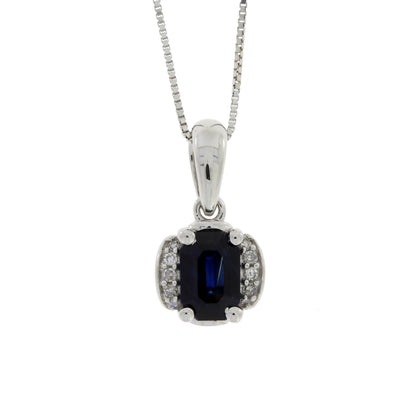 .63ct Sapphire Diamond Fashion Pendants 14KT White Gold by Bids.com