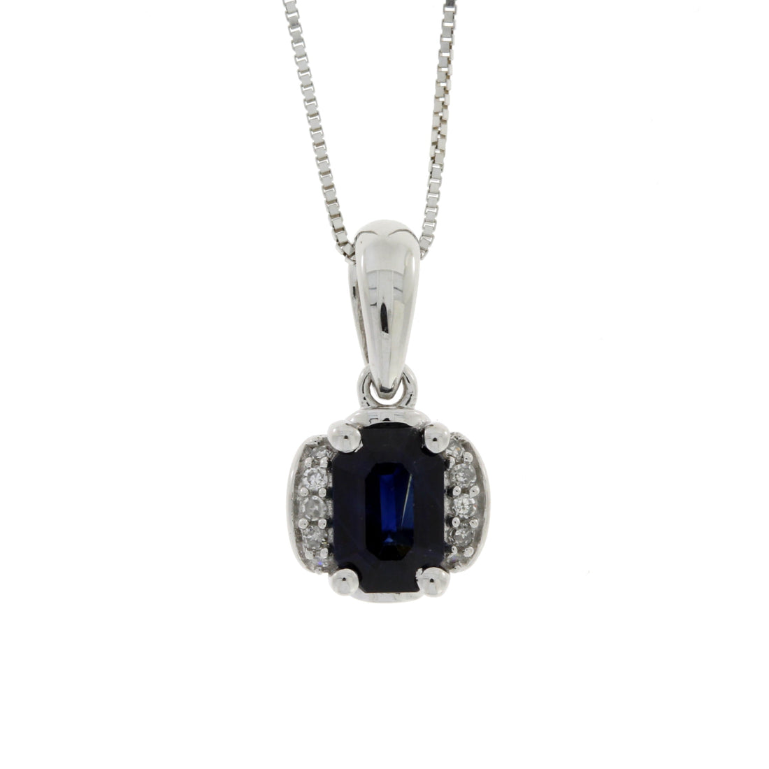 .63ct Sapphire Diamond Fashion Pendants 14KT White Gold by Bids.com