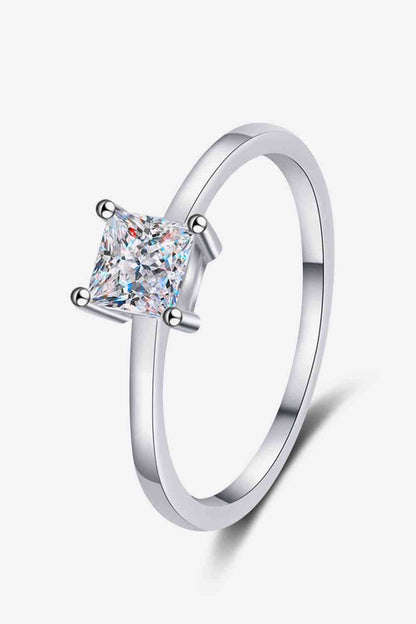 Moissanite Solitaire Ring - 925 Sterling Silver Classic Engagement Ring