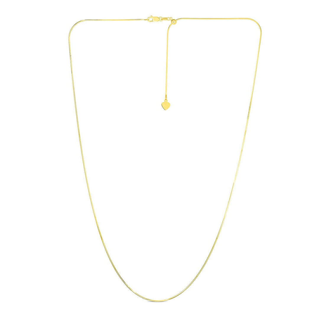 14k Yellow Gold Adjustable Snake Chain 0.85mm by Bids.com