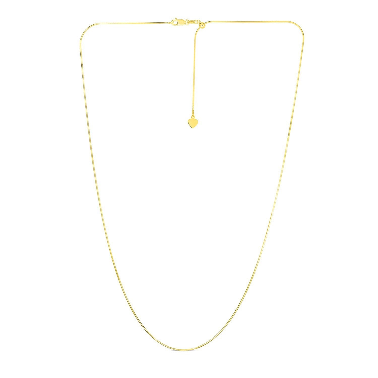 14k Yellow Gold Adjustable Snake Chain 0.85mm by Bids.com