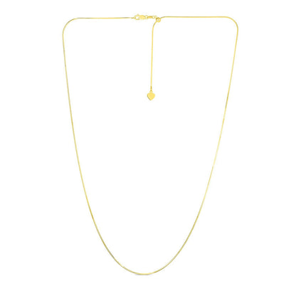 14k Yellow Gold Adjustable Snake Chain 0.85mm by Bids.com