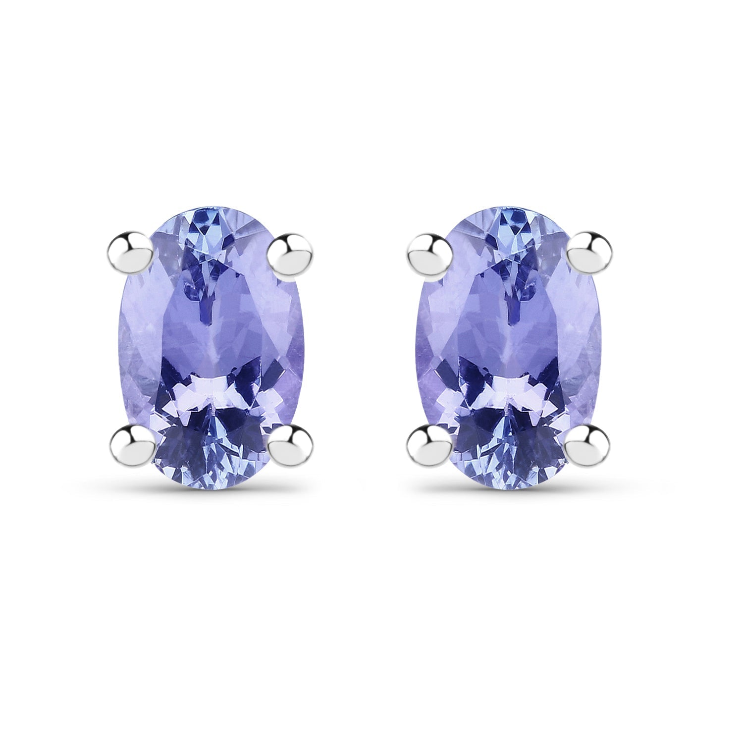 0.88 Carat Genuine Tanzanite .925 Sterling Silver Earrings  DestGlow