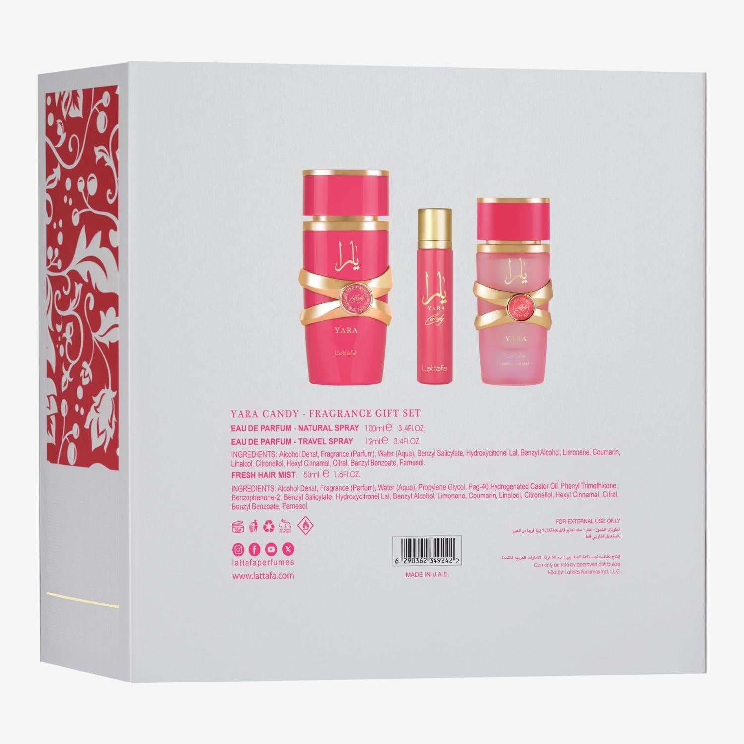 Yara Candy 3pcs Gift Set by Lattafa USA