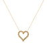 10K Yellow Gold Flashed .925 Sterling Silver 1/2 Cttw Champagne Diamond Miracle Plate Heart Pendant Necklace (K-L Color, I1-I2 Clarity) - 18" by Bids.com